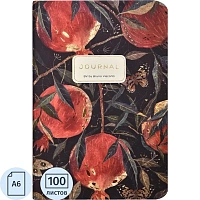 Бизнес-блокнот Bruno Visconti Megapolis Journal Flora Гранаты А6 100 листов разноцветный в линейку на сшивке