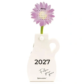 Календарь настольный, подарочный, фигурный, 2027, сувенир DIY, картон, BRAUBERG, "Букет", 116734