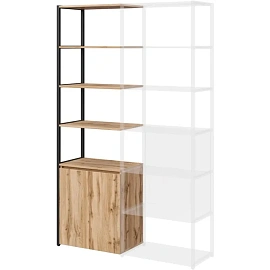 Полустеллаж для документов Easy To Lead K-Loft 241H027 (дуб натуральный/чёрный, 645х400х2105 мм)