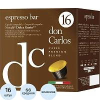Кофе в капсулах для кофемашин Don Carlos Espresso Bar (16 шт. в упаковке)