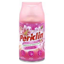 Сменный баллон 250 мл PERKLIN (ПЕРКЛИН) "Нежная лилия", для автоматических освежителей, универсальный, 609800