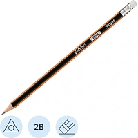 Карандаш чернографитный 2B с ластиком Maped Black Pep