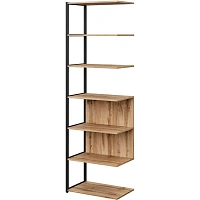 Полустеллаж Комус Мебель (Easy To Lead) K-Loft 241H025 (дуб натуральный/чёрный, 645х400х2105 мм)
