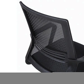 Кресло BRABIX "Daily MG-317", с подлокотниками, хром, черное, 531833