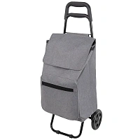 Сумка-тележка хозяйственная 92x35x28 см, объем 34 л, до 30 кг, Оксфорд 300D, серая, BOOMHOUSE (БУМХАУС), 701416
