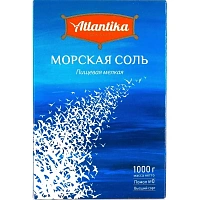 Соль Atlantika морская мелкая 1 кг