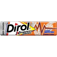 Жевательная резинка Dirol X Energy Drink ананас-энергетик (30 штук по 13.6 г)