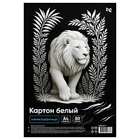 Картон белый А4, BG, 50 л., немелованный, в пакете