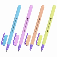 Ручка гелевая BRAUBERG "COLOR PASTEL", СИНЯЯ, корпус ассорти, узел 0,5, линия 0,35 мм, 144121