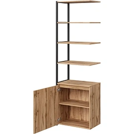 Полустеллаж для документов Easy To Lead K-Loft 241H027 (дуб натуральный/чёрный, 645х400х2105 мм)