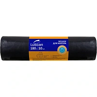 Мешки для мусора Luscan 180 л чёрные (ПВД 60 мкм, 10 штук)
