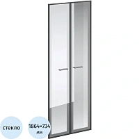 Двери высокие Formant 129H113 прозрачные стеклянные (734x21x1864 мм, 2 штуки в упаковке)