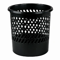 Корзина для бумаг STAFF "Basic" сетчатая, 10 л, черная, 237917