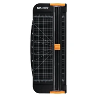 Резак роликовый BRAUBERG SUPER PLUS A4, 12 листов, длина реза 310 мм, линейка для реза, +3 лезвия В ПОДАРОК, 533369