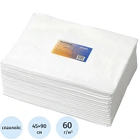 Салфетка (полотенце) одноразовая Белая линия нестерильная в сложении 45x90 см белая (50 штук в упаковке)