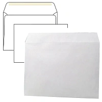 Конверты С4 (229х324 мм), клей, 90 г/м2, КОМПЛЕКТ 250 шт., внутренняя запечатка, 71205, 53855