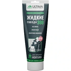 Клей Ultima универсальный 250 мл акриловый морозостойкий без запаха прозрачный (ADHES30030)