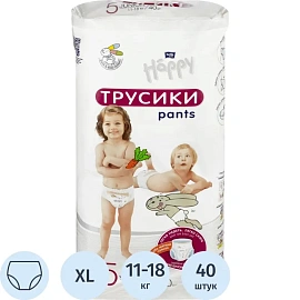 Подгузники-трусики для детей Bella Junior 11-18 кг (40 штук в упаковке)