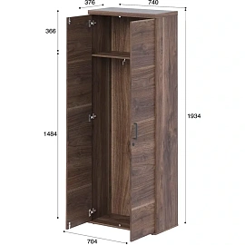 Гардероб Formant 129H016 (орех бакаут, 740x376x1934 мм)