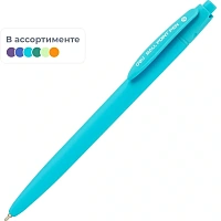 Ручка шариковая автоматическая Deli EQ53-BL синяя корпус soft touch (толщина линии 0.35 мм)