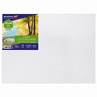 Холст на картоне (МДФ), 30х40 см, 280 г/м2, грунтованный, 100% хлопок, BRAUBERG ART CLASSIC, 192186