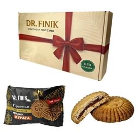 Печенье песочное DR.FINIK "Солнышко" с начинкой из финика и кураги, БЕЗ САХАРА, 700 г