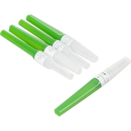 Игла двусторонняя Improvacuter FlashBack 21G 0.8 х 25 мм зелёная с визуальной камерой (100 штук и упаковке)