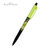 Ручка шариковая автоматическая Bruno Visconti HappyClick Avocado RockStar синяя (толщина линии 0.38 мм)