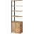 Полустеллаж для документов Easy To Lead K-Loft 241H027 (дуб натуральный/чёрный, 645х400х2105 мм)