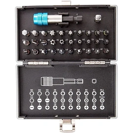 Набор бит с держателем Gross HEX TR, SL, PZ, PH 25 мм в кейсе (32 штуки, 11363)