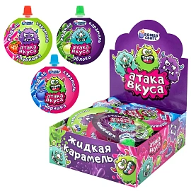 Конфета-гель АТАКА ВКУСА кислая, ассорти вкусов, БОМБАСВИТС, 20 г, 624606