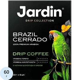 Кофе молотый в дрип-пакетах Jardin Brazil Cerrado 60 г (6 штук в упаковке)