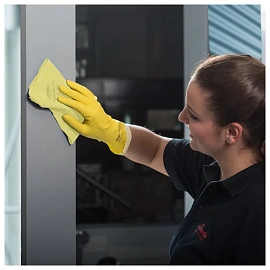 Салфетки хозяйственные Vileda Professional r-MicronQuick микрофибра 40x38 см 135 г/кв.м жёлтые (5 штук в упаковке)