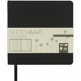 Скетчбук Bruno Visconti Sketch&Artoriginal 145х145 100 листов (чёрный)