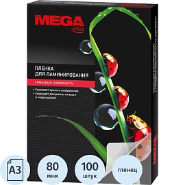 Плёнка-пакет для ламинирования ProMega office А3 303x426 мм 80 мкм глянцевая (100 штук в упаковке)