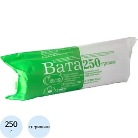 Вата гигроскопическая хирургическая стерильная Емельянъ Савостинъ 250 г