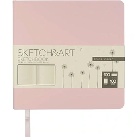 Скетчбук для рисунка, графики и каллиграфии Sketch&Art Zefir А5 100 листов (розовый)