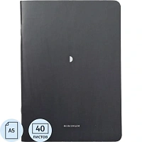 Бизнес-тетрадь Be Smart Minimalism А5 40 листов чёрная в клетку на скрепках