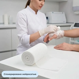 Марля медицинская Clinical Program в рулоне нестерильная отбелённая 0.9x1000 м 32 г/кв.м