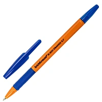 Ручка шариковая неавтоматическая Erich Krause R-301 Orange Stick&Grip синяя (толщина линии 0.35 мм, 39531)