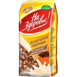 Пшеница воздушная Кунцево На здоровье! со вкусом шоколада 100 г
