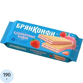 Вафли Брянконфи с клубничной начинкой 190 г
