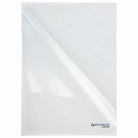 Папка-уголок плотная BRAUBERG SUPER, 0,18 мм, прозрачная, 270478