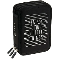 Пенал 3 отделения, 200*140*60 мм, Berlingo "Enjoy the little things", полиэстер