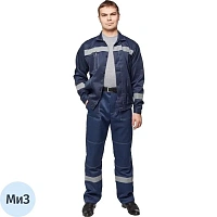 Костюм рабочий летний мужской л22-КБР с СОП синий (размер 112-116 (56-58), рост 170-176)