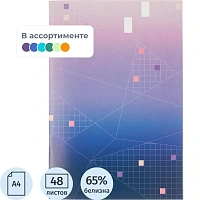 Тетрадь общая Выбор есть Ice красный А4 48 листов в клетку на скрепках с картонной обложкой