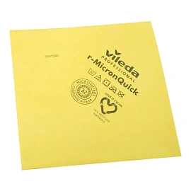 Салфетки хозяйственные Vileda Professional r-MicronQuick микрофибра 40x38 см 135 г/кв.м жёлтые (5 штук в упаковке)