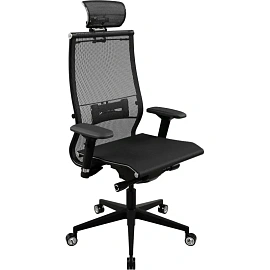 Кресло для руководителя Metta Samurai Black Edition New эргономичное чёрное (сетка, пластик)