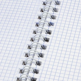 Тетрадь А4, 120 л., BRAUBERG, гребень, клетка, матовая ламинация, "Винтаж", 405644