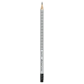 Карандаш чернографитный НВ с ластиком Faber-Castell Grip 2001 заточенный трёхгранный
